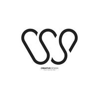 Line art modern letter WS or SW creative minimal unique monogram logo design. SW logo. WS logo vector