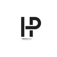 Initial line art letter HP or PH unique elegant modern monogram logo. H logo. P logo vector
