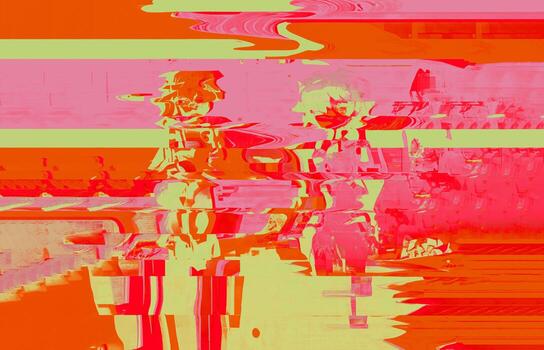 calentar color pantalla error falla efecto a añadir un sentido de complejidad, profundidad, y nerviosismo a un diseño, ai generado foto