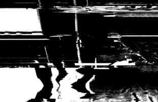 Broken Black and White Monochromatic Glitch Textures with a Distorted Grunge Aesthetic for Digital and Print Design photo