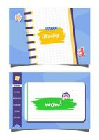 School planner book vector