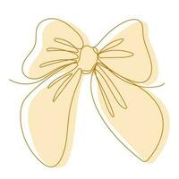 Cute gift bow on white background vector