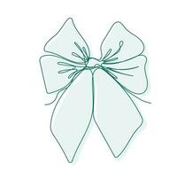 Cute gift bow on white background vector