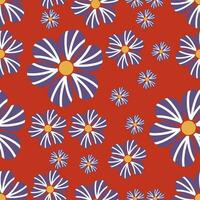 Floral seamless pattern in retro style vector