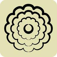 Icon Calendula. related to Flowers symbol. hand drawn style. simple design editable. simple illustration vector