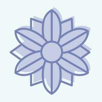 icono flor de pascua relacionado a flores símbolo. dos tono estilo. sencillo diseño editable. sencillo ilustración vector