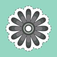 Sticker line cut Gloden Marguerite. related to Flowers symbol. simple design editable. simple illustration vector