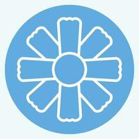 Icon Cosmos. related to Flowers symbol. blue eyes style. simple design editable. simple illustration vector