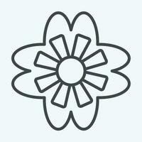 Icon Violet. related to Flowers symbol. line style. simple design editable. simple illustration vector