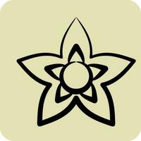 Icon Jasmine. related to Flowers symbol. hand drawn style. simple design editable. simple illustration vector