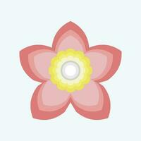 Icon Gardenia. related to Flowers symbol. flat style. simple design editable. simple illustration vector