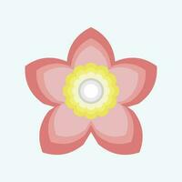 Icon Gardenia. related to Flowers symbol. flat style. simple design editable. simple illustration vector