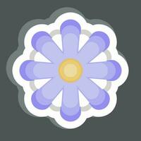 Sticker Aster. related to Flowers symbol. simple design editable. simple illustration vector