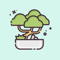 Icon Bonsai. related to Chinese New Year symbol. MBE style. simple design editable vector