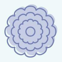 Icon Calendula. related to Flowers symbol. two tone style. simple design editable. simple illustration vector