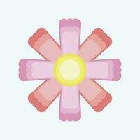 Icon Cosmos. related to Flowers symbol. flat style. simple design editable. simple illustration vector