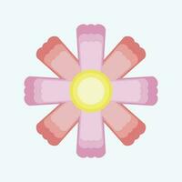 Icon Cosmos. related to Flowers symbol. flat style. simple design editable. simple illustration vector