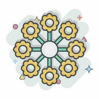 Icon Lantanas. related to Flowers symbol. comic style. simple design editable. simple illustration vector