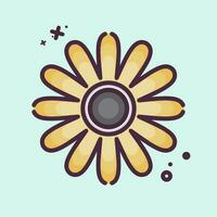 Icon Gloden Marguerite. related to Flowers symbol. MBE style. simple design editable. simple illustration vector