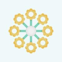 Icon Lantanas. related to Flowers symbol. flat style. simple design editable. simple illustration vector