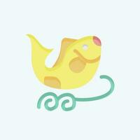 Icon Fishes. related to Chinese New Year symbol. flat style. simple design editable vector