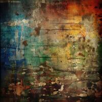 Peeling grunge colors background. photo