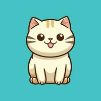 baby cat front view british shorthair vector