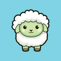 Cute sheep cartoon character for chinese zodiac vector