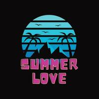 verano amar, contento verano vector