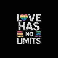 Love has no limits, happy pride month vector