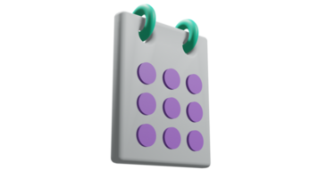 Calendar assignment icon. Planning concept. 3d illustration. png