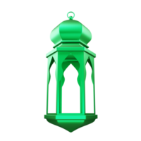 islámico linterna creciente aislado para Ramadán Kareem, mawlid, iftar, isra Miraj, eid Alabama fitr adha, muharram decoración, 3d representación ilustración. png