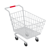 empty shopping cart on transparent background png