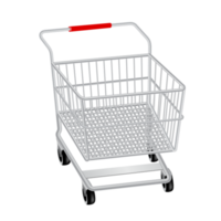 empty shopping cart on transparent background png