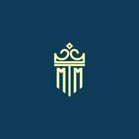 Gm monogram logo with crown shape luxury style Vector Image