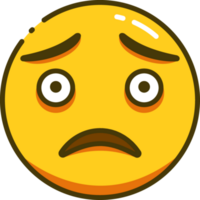 linda emoji con línea estilo png