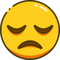 Cute Emoji with Line Style png