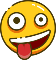 mignonne emoji avec ligne style png