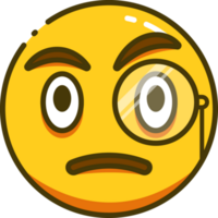Cute Emoji with Line Style png