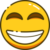 mignonne emoji avec ligne style png