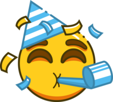 mignonne emoji avec ligne style png