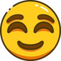 fofa emoji com linha estilo png