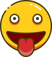 mignonne emoji avec ligne style png