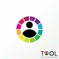 Logo design graphic concept creative abstract premium free vector stock letter O font with colorful and human inside related to art community resource