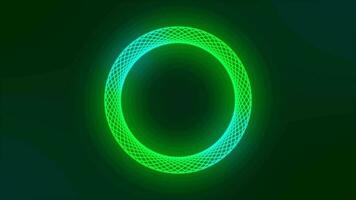 Animated rotating circular element, green and blue color gradient color video