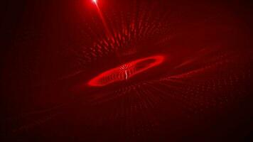 Abstract red digital particles nebula-shaped technology background video