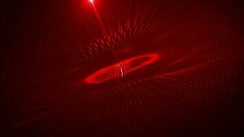 Abstract red digital particles nebula-shaped technology background video