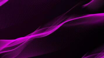 Pink color wavy pattern particles background video