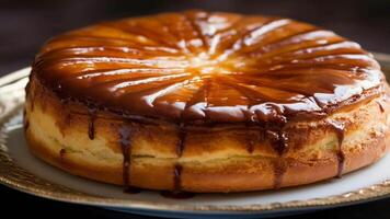 Torte baskisch, Standard von das Französisch baskisch Land. ai generiert video
