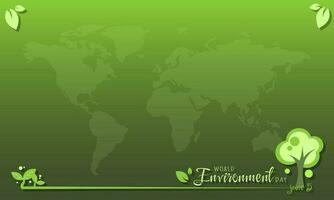 World Environment Day background with copy space area vector